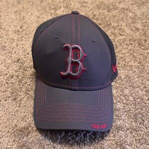 Boston Red Sox New Era Hat Cap Gray MLB Fitted Stretch Logo